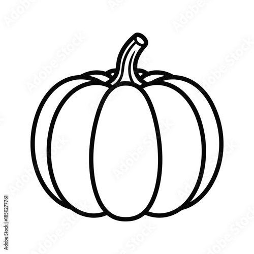 Black and white pumpkin illustration