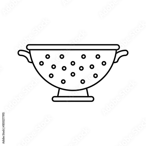 Colander kitchen utensil icon