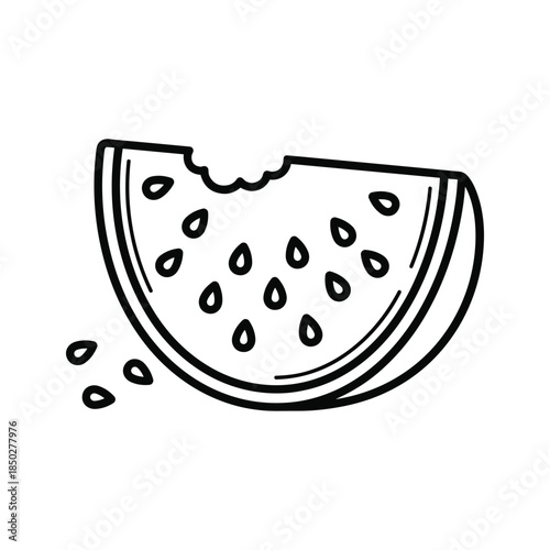 Slice of Watermelon Illustration