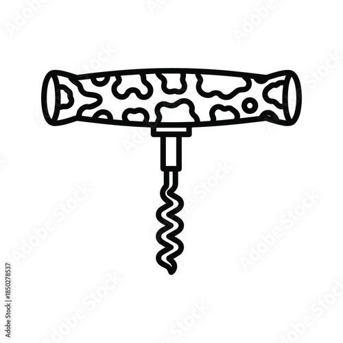 corkscrew illustration simple line