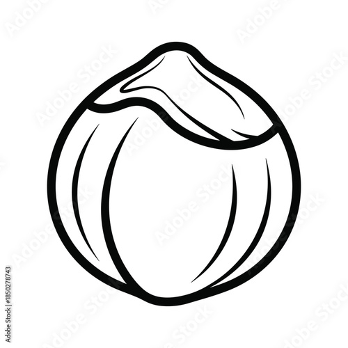 Black and white garlic illustration