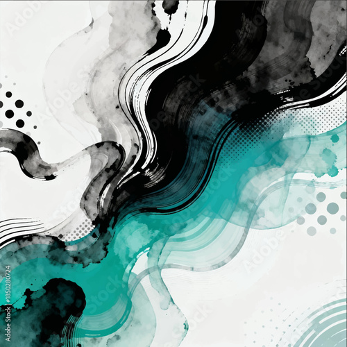 Ink swirls are smooth ink streams that mix and create organic shapes for the aesthetics of art videos and abstract covers. Perfect for background textures and motion design. Vector. EPS_02.