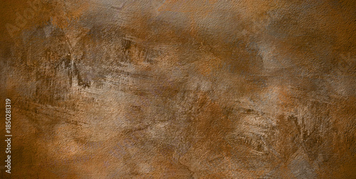 Schilderij op canvas Distressed Metallic Brown and Orange Texture