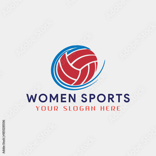 women sports and empowering logo design vector format