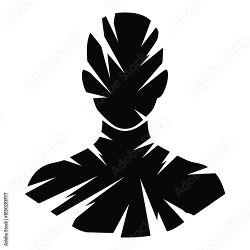 Abstract silhouette figure isolated on white background, Vector