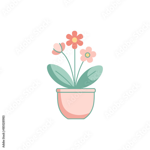 Stylized floral arrangement in pastel hues evoking springtime freshness and gentle vitality