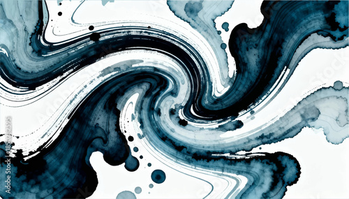 Ink swirls are smooth ink streams that mix and create organic shapes for the aesthetics of art videos and abstract covers. Perfect for background textures and motion design. Vector. EPS_03.