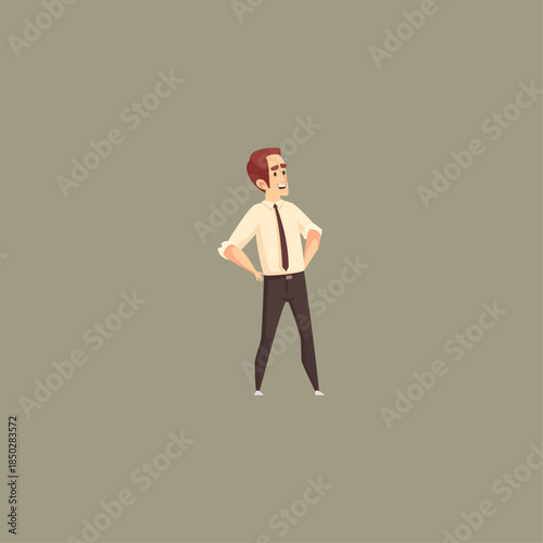 A happy man icon logo flat vector design