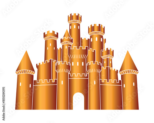 Golden Castle Illustration Design