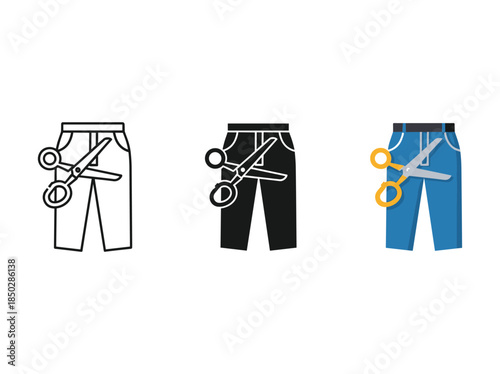 Document icons set line