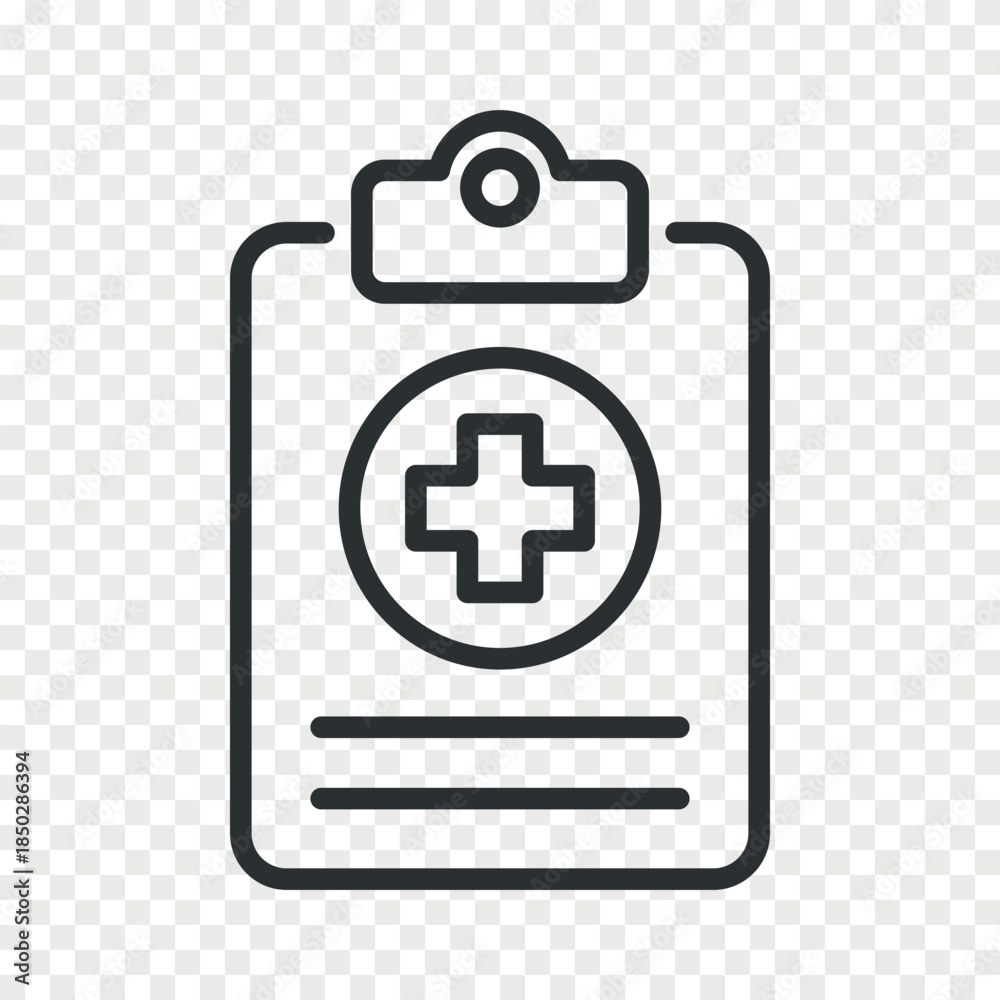 Fototapeta premium Patient card line icon