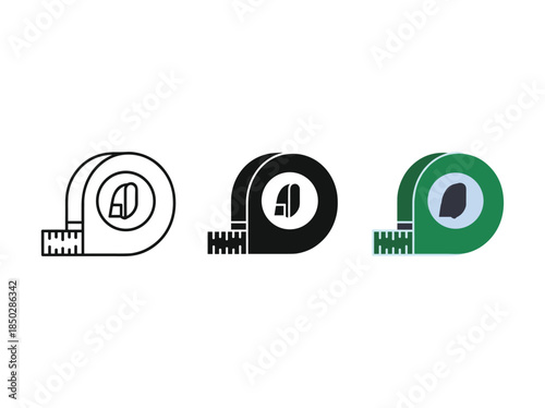 Tape measure illustration set