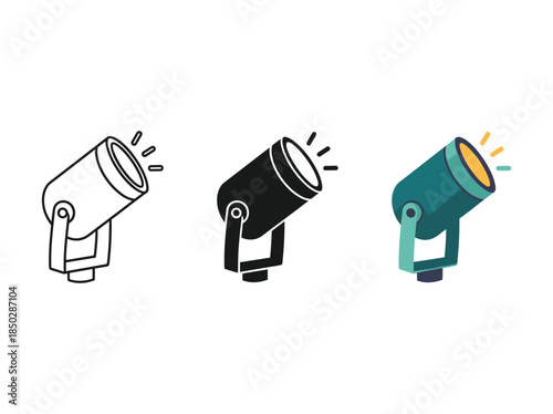 Spotlights in different styles