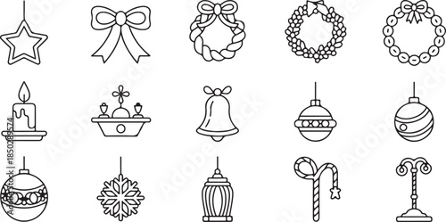 christmas icons and decorations