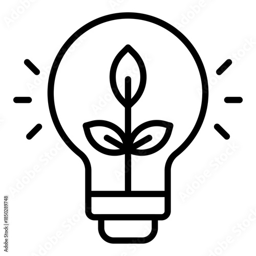 Ecologic Bulb Icon