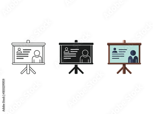 Presentation Screen Projector Board Display