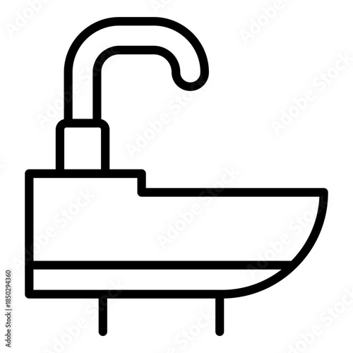 Hair Wash Sink Icon