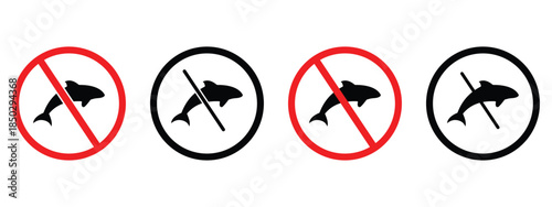 Dolphin Vector Icon Set – Bold Black Silhouette, Minimal Cartoon Illustration and Simple Clip Art