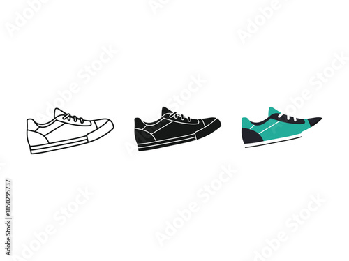 Sneakers Collection Vector Illustration