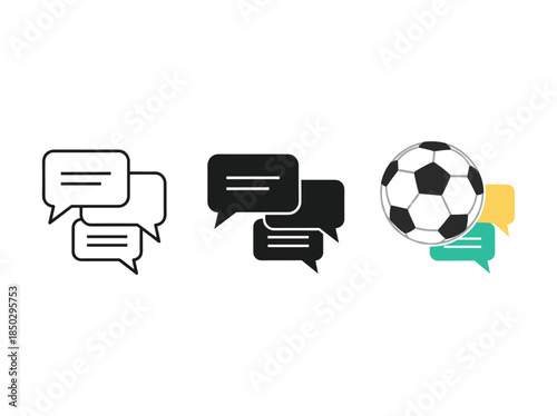 Speech Bubbles and Soccer Ball