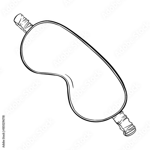 Sleeping Mask. Isolated icon on the transparent background. Hand drawn digital illustration. SVG