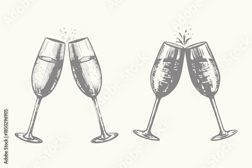 Sketch glass vector illustration.  old fashioned, manhattan, martini, sidecar glass hand drawn engraving vector illustration vintage style. Eps 10