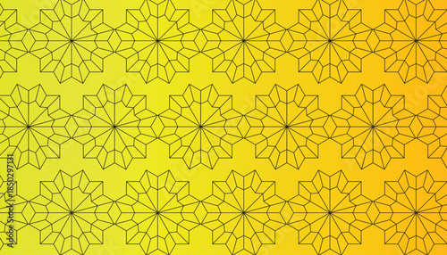 Seamless vintage floral pattern featuring yellow flower ornament in a repeating damask vector illustration for textile fabric wallpaper and decorative retro tile backdrop design