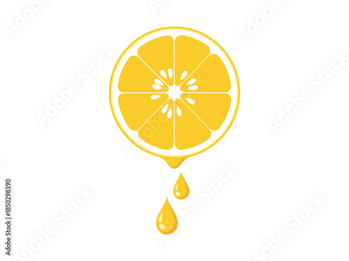 Orange Slice with Juice Drops