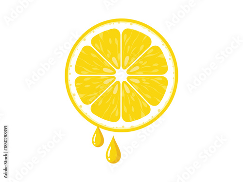 Freshly squeezed lemon juice illustration
