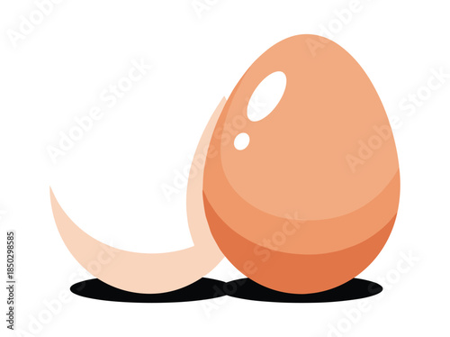 Hatching egg cartoon illustration