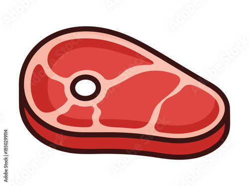 Raw Steak Illustration