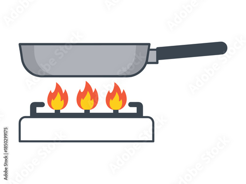 Frying Pan on Gas Stove