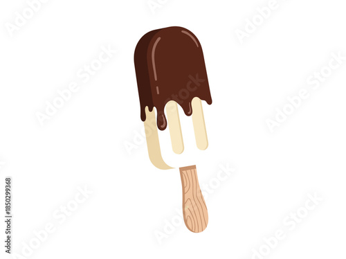 Chocolate Ice Cream Bar on a Stick