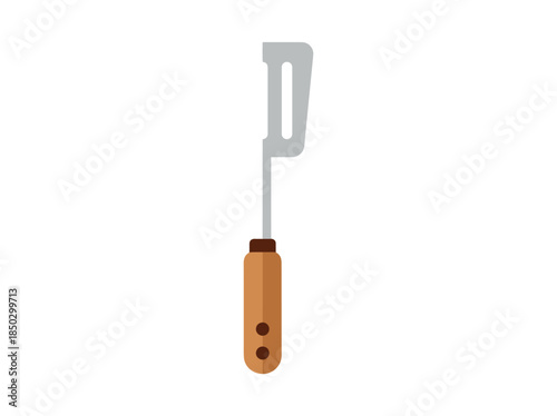 Wooden handled metal nail puller