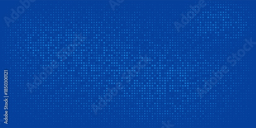 Blue Tech Finance Fintech Background Abstract Pixel Pattern. Abstract Business Tech Science Vector Backdrop.