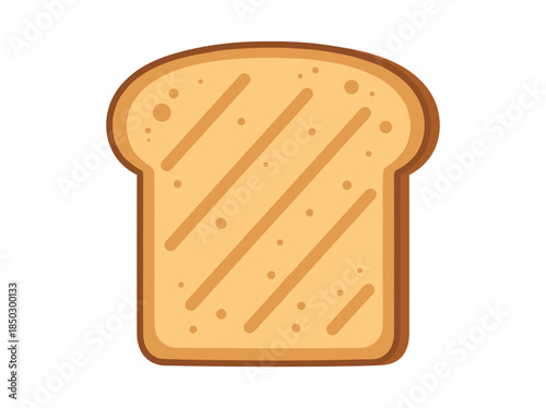 Slice of bread icon cartoon vector illustration