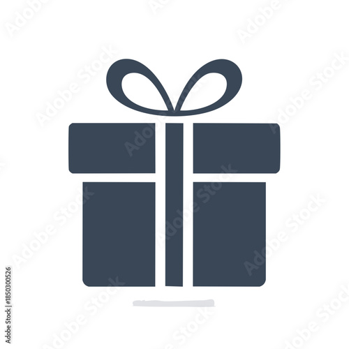 Isolated vector illustration of a gift box with a ribbon and a bow for celebration