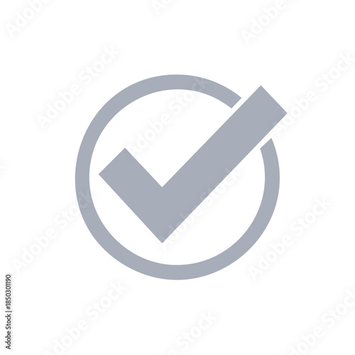 Checkmark in Circle Symbol Confirmation Sign Tick Mark Icon Success