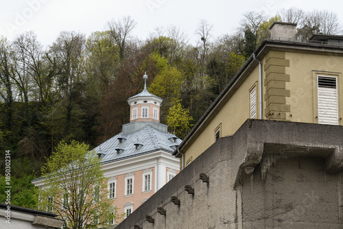 Unique buildings among the streets of Salzburg