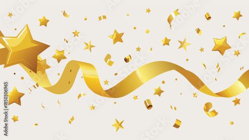 Shimmering golden confetti on a clear background, adding a touch of elegance and festivity..eps