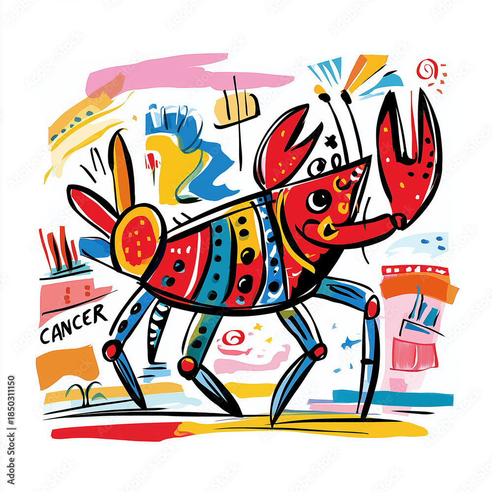 Fototapeta premium 星座シンボル:蟹座