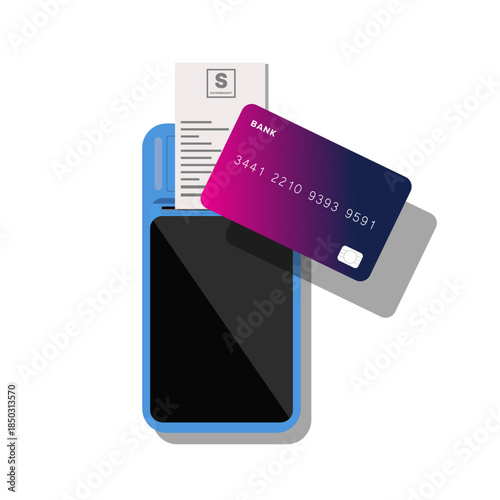 card payment. payment terminal. vector illustration
