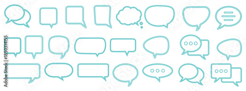 speech bubble collection. Set of speech bubble. Speech bubble comic. Set of comment speech bubble on white background. Chat message speech bubble. 