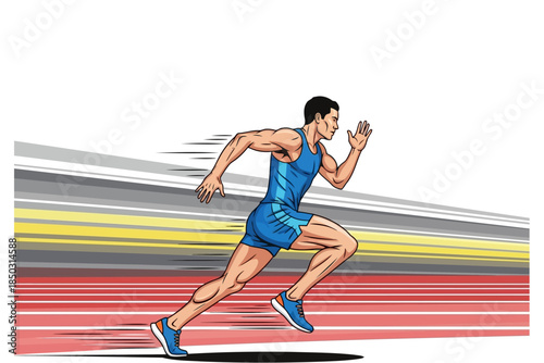 young woman running on a treadmill