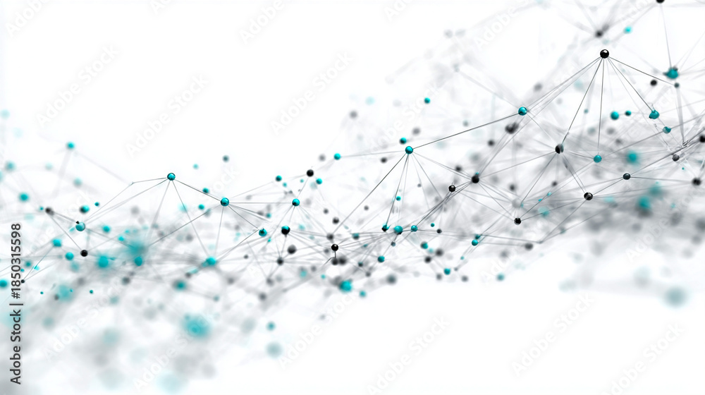 Obraz premium “Abstract Futuristic Data and Network Visualization”