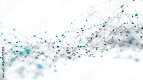 “Abstract Futuristic Data and Network Visualization”