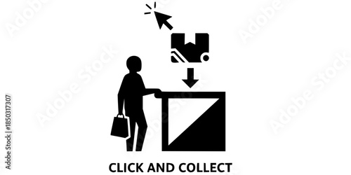 Click and Collect Mall Pickup Point Silhouette