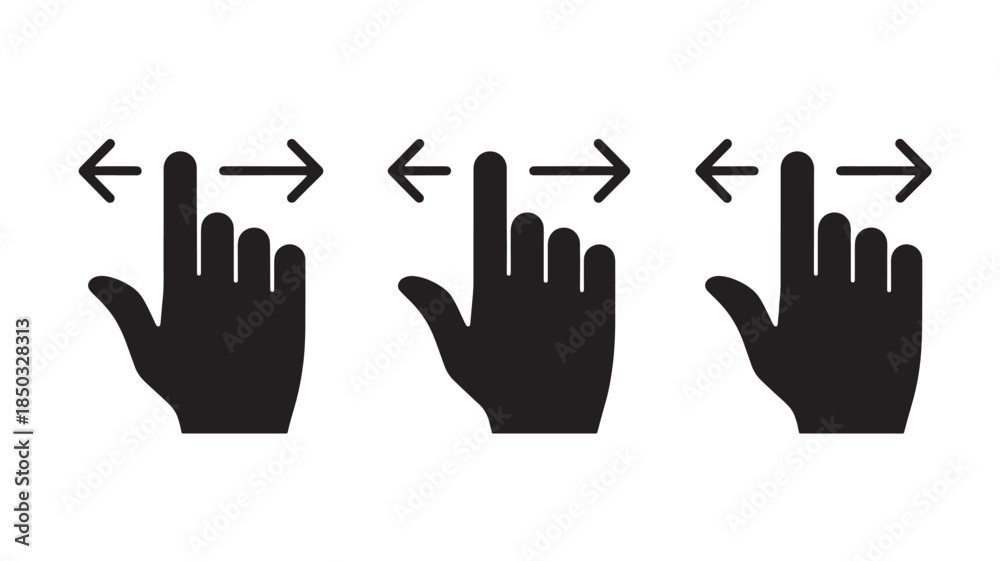 Obraz premium Hand Gestures for Navigation and Selection with natural lighting and detailed texture for commercial background