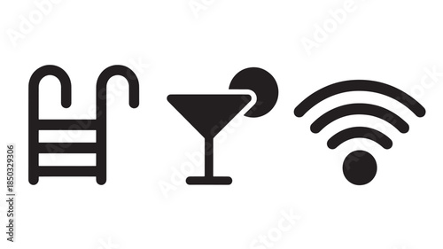 Relaxing Summer Scene by the Pool with natural lighting and detailed texture for commercial background