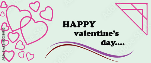 Happy valentine's day card Vector, illustration